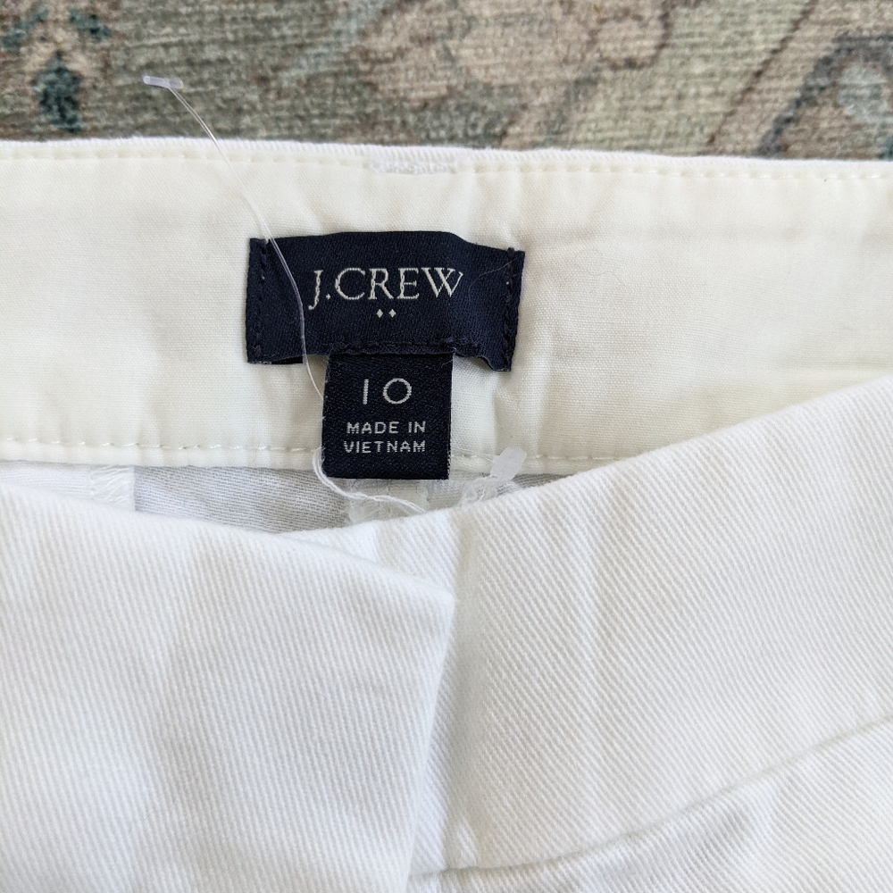 J Crew Size 10 white shorts